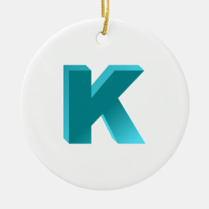 Monogramm-Buchstabe K Keramikornament