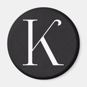 Monogramm-Buchstabe K Magnet