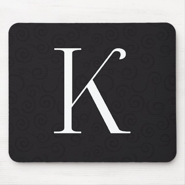 Monogramm-Buchstabe K Mousepad (Vorne)