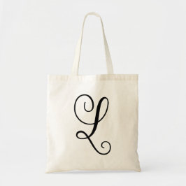 Monogramm-Buchstabe "L" Budget Tasche-Leinwand Tragetasche