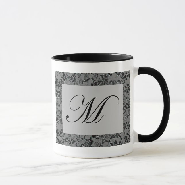 Monogramm-Buchstabe M Tasse (Rechts)