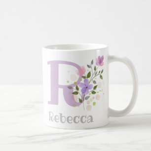 Monogramm Buchstabe R & Christian Name Kaffeetasse