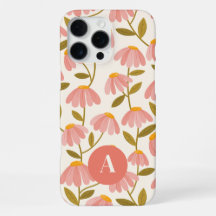 Monogramm Buchstabe Rosa Blumenmuster mit Gänseblü