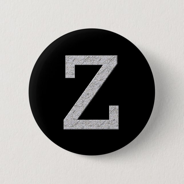 Monogramm-Buchstabe Z Button (Vorderseite)