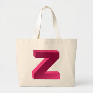 Monogramm-Buchstabe Z Jumbo Stoffbeutel