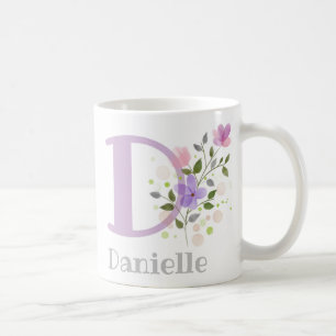 Monogramm Buchstaben D und Christlicher Name Kaffeetasse