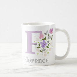 Monogramm Buchstaben F und Christlicher Name Kaffeetasse