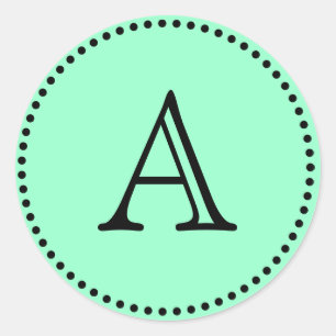 Monogramm-Buchstaben Runder Aufkleber
