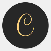 Monogramm C, goldfarbenes erstes C-Skript