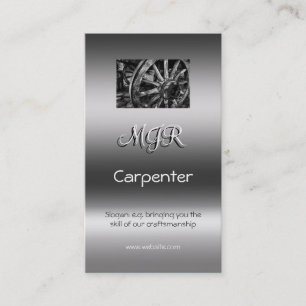 Monogramm, Carpenter Business, Metallic-Effekt Visitenkarte