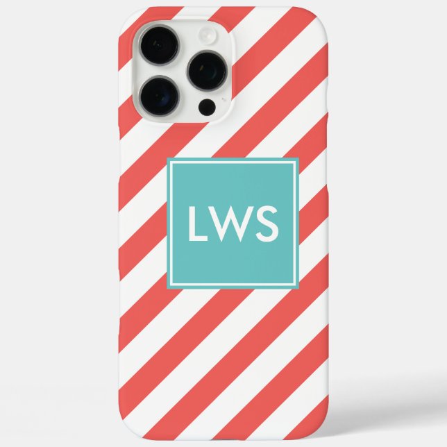 Monogramm Case-Mate iPhone Hülle (Rückseite)