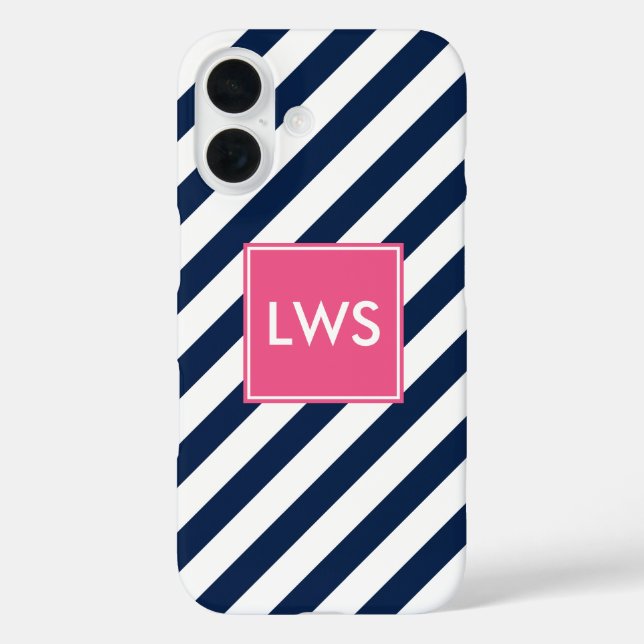 Monogramm Case-Mate iPhone Hülle (Rückseite)
