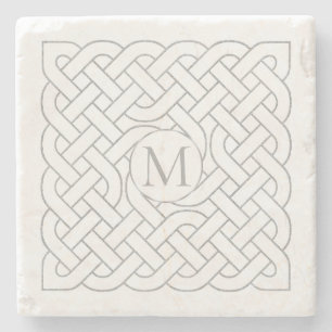 Monogramm Celtic Knot Irish Steinuntersetzer