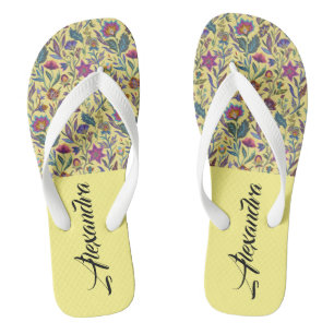 Monogramm Charmantes klassisches viktorianisches g Flip Flops