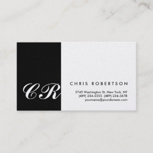 Monogramm Charming Strip-Visitenkarte Visitenkarte