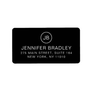 Monogramm Chic Personalisiert Name Rücksendeadress Adressaufkleber