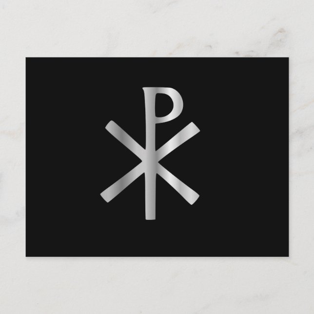 Monogramm Christ - Chi rho Postkarte (Vorderseite)