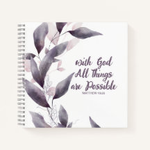 Monogramm Christliches Journal mit Lila botanische