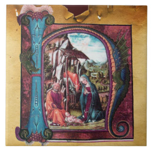 MONOGRAMM-CHRISTMAS-PARCHMENT FLIESE