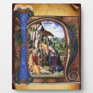 MONOGRAMM-CHRISTMAS-PARCHMENT FOTOPLATTE