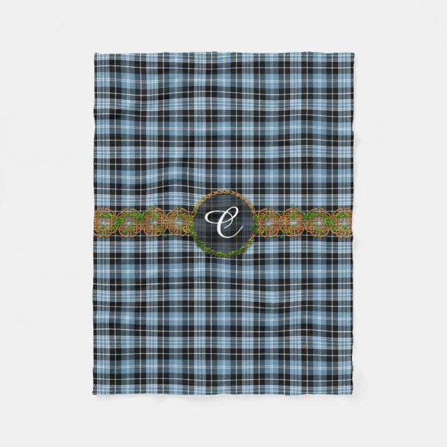Monogramm-ClarkTartan Fleecedecke (Vorderseite)