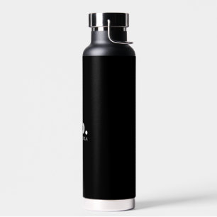 Monogramm Classic Elegant Minimal Schwarz und Weiß Trinkflasche