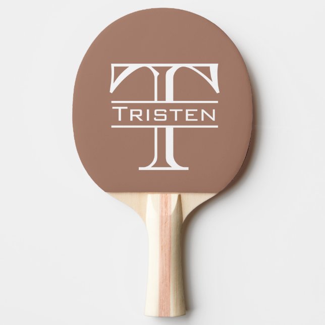 Monogramm Classic Personalisiert Tischtennis Schläger (Vorderseite)