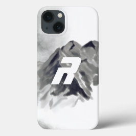 Monogramm cool Schwarz-Weiß-Wasserfarben Case-Mate iPhone Hülle