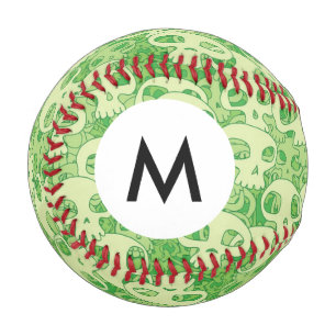 Monogramm Coole Schädel Baseball