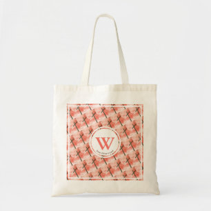 Monogramm Coral Christlich Oaster Resurrecrecrecre Tragetasche