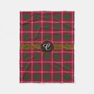 Monogramm-CrawfordTartan Fleecedecke