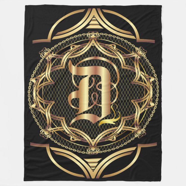Monogramm D FERTIGEN zur Fleecedecke (Vorderseite)