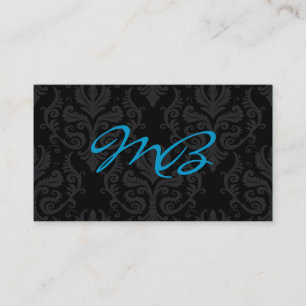 Monogramm-Damast-Visitenkarte - kundenspezifischer Visitenkarte