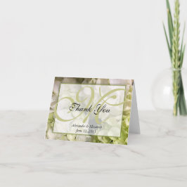 Monogramm danken Ihnen Hydrangea-Anmerkungs-Karte Dankeskarte
