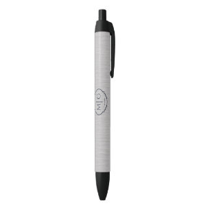 Monogramm Datum Premium gebürstete Silbermetallstr Kugelschreiber