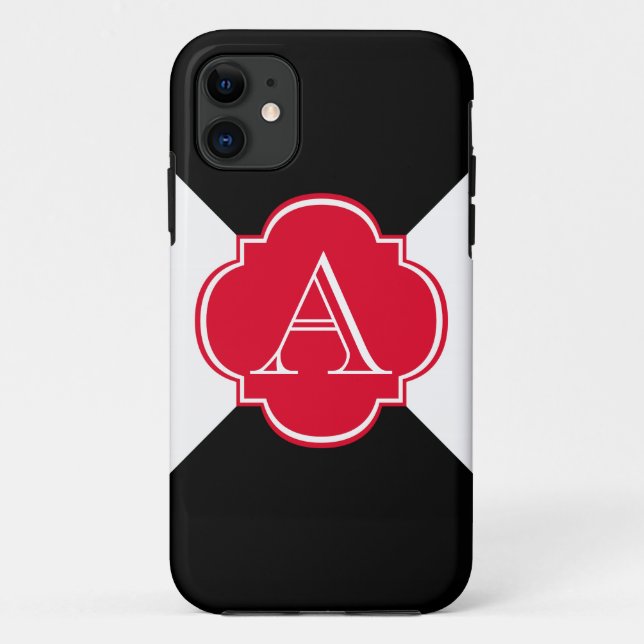 Monogramm-Dekoration Case-Mate iPhone Hülle (Rückseite)