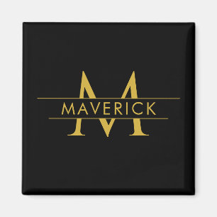 Monogramm Dekorativ mit Kundennamen Magnet