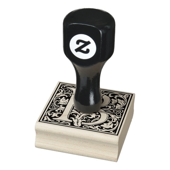 Monogramm-Dekorbrief B Gummistempel (Stempel)