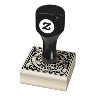Monogramm-Dekorbrief C Gummistempel