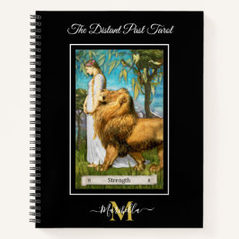Monogramm der abgelaufenen Tarot-Deck-Festigkeitsk Notizbuch