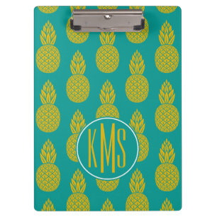 Monogramm der Ananas-tropischen Frucht- Klemmbrett