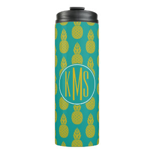 Monogramm der Ananas-tropischen Frucht-  Thermosbecher
