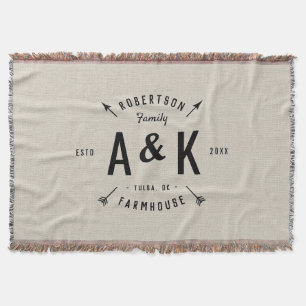 Monogramm der Arrow-Familie Decke