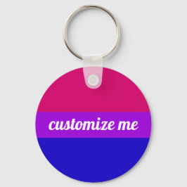 Monogramm der Bisexuellen Regenbogenflagge Schlüsselanhänger