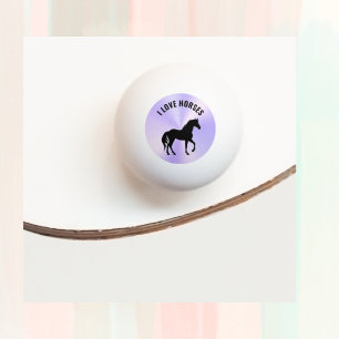 Monogramm der Black Horse Silhouette   Tischtennisball
