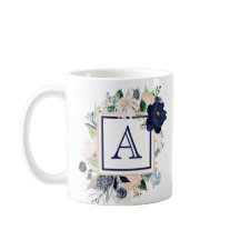 Monogramm der blauen Rose