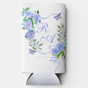 Monogramm der blauen Rose kann kühler werden Selters Dosenkühler