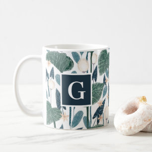 Monogramm der botanischen Illustration Pflanze-Mam Kaffeetasse