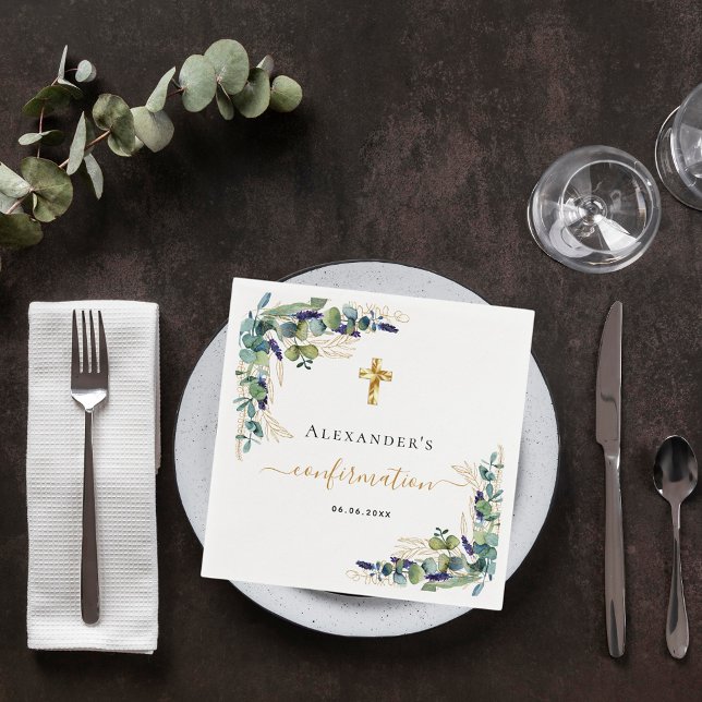 Monogramm der Eukalyptusgrün Serviette (Von Creator hochgeladen)