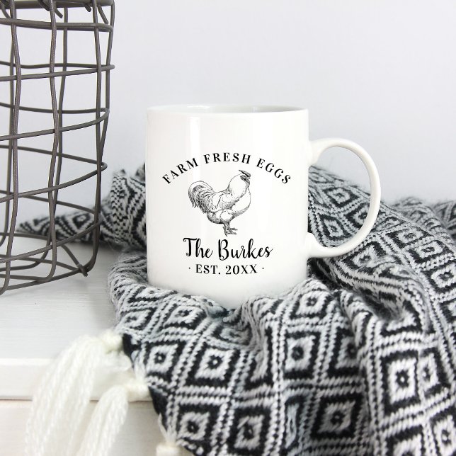 Monogramm der Familie der frischen Eier Kaffeetasse (Von Creator hochgeladen)